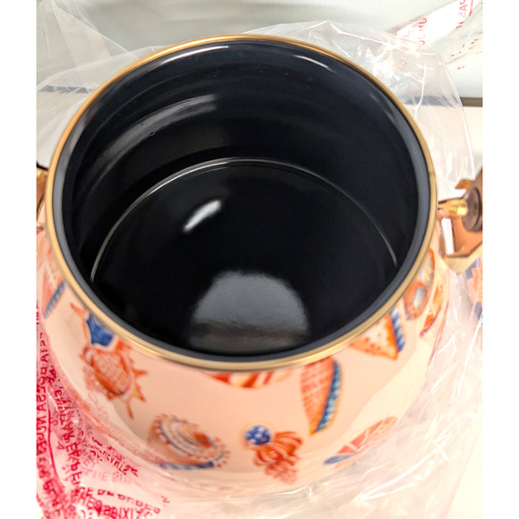 MacKenzie-Childs Coastal Shells 2 Quart Tea Kettle Collectible Limited Edition - Picture 4 of 6